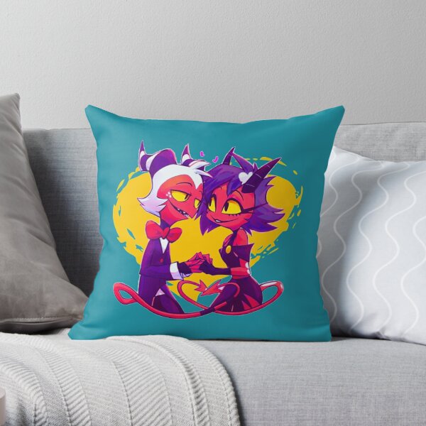 Helluva Boss Millie and Moxxie            Throw Pillow RB1007 product Offical helluva boss Merch