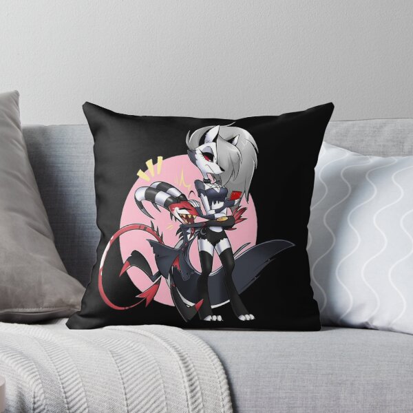 Helluva Boss Loona And Blitzo Throw Pillow RB1007 product Offical helluva boss Merch