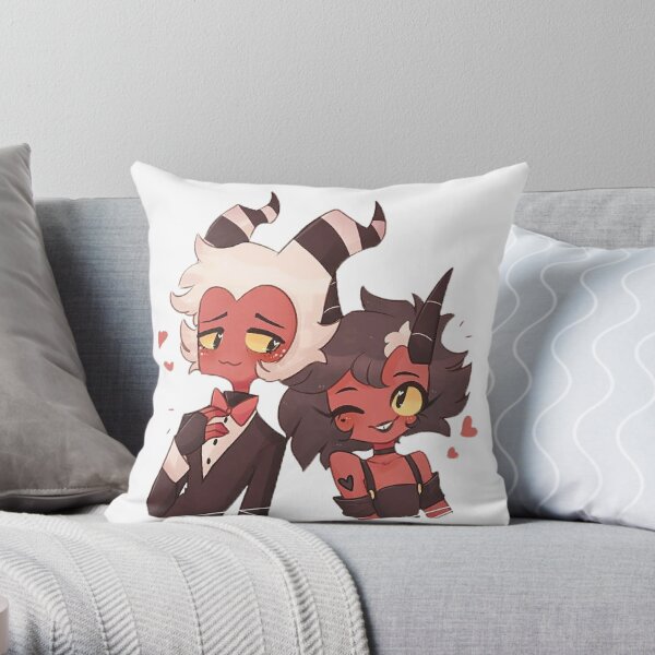 Loving Couple Moxxie and Millie - Helluva Boss Throw Pillow RB1007 product Offical helluva boss Merch
